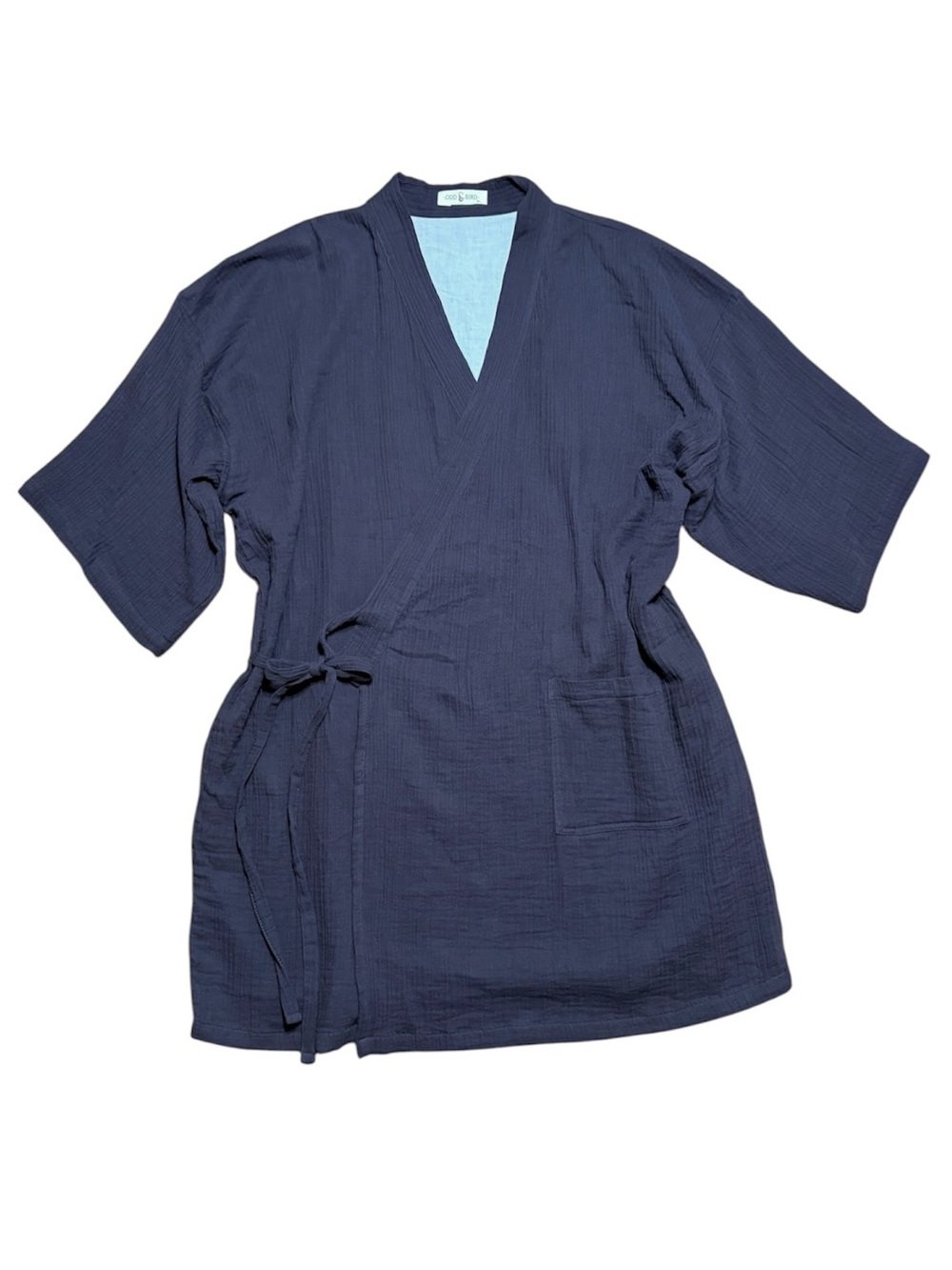 Odd Bird Kardes Loungewear Cotton Gauze Top/Cardigan In Charcoal Gray Sz XL